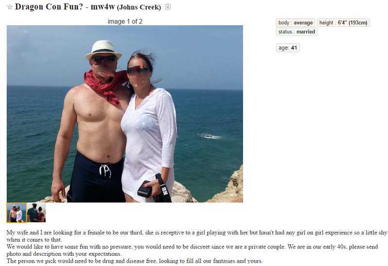 Illustration for article titled Craigslist Ads For DragonCon (NSFW)